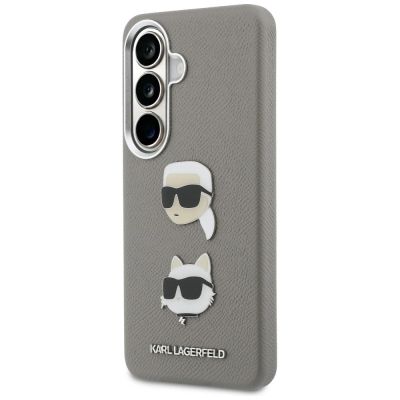 2. Karl Lagerfeld Saffiano Double Heads Metal case for Samsung Galaxy S26 - silver