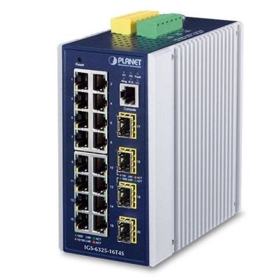 4. PLANET IGS-6325-16T4S Managed Network Switch L3 Gigabit Ethernet (10/100/1000) Blue, Gray