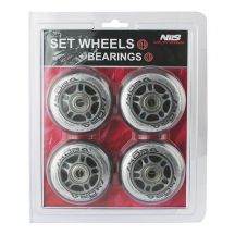 PU 84x24 82A TRANSPARENT (4 pcs) + ABEC-7 CHROME (8 pcs) SET NILS EXTREME