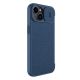 4. Nillkin Qin Cloth Pro Case Case for iPhone 14 Plus Camera Cover Holster Cover Flip Case Blue