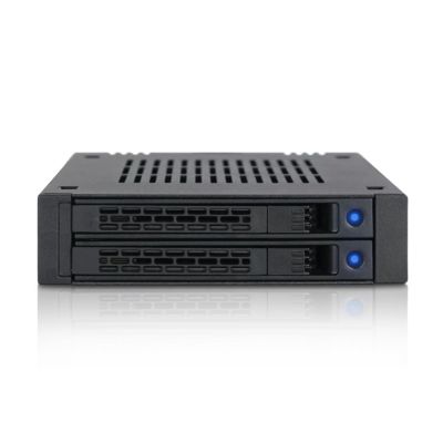 14. Icy Dock MB742SP-B drive bay panel Black
