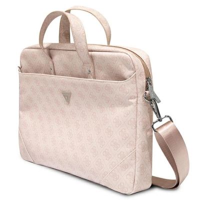 2. Guess Saffiano 4G Triangle Logo bag for a 16'' laptop - pink