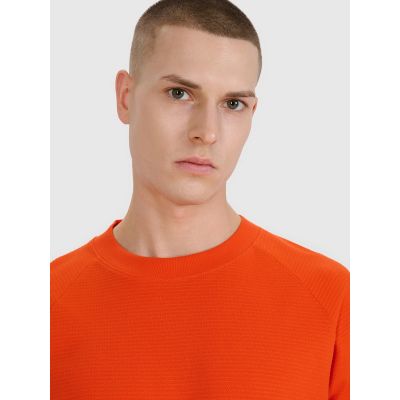 4. Men's sweatshirt without zipper and hood 4F 4FRSS25TSWSM2179-70S