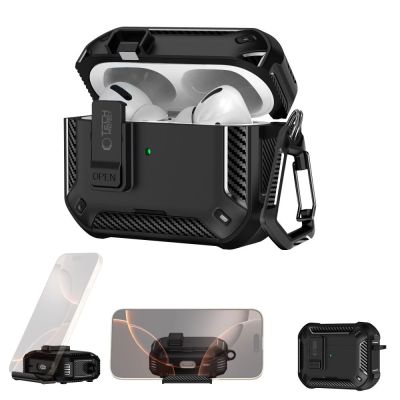 2. Tech-Protect Carbonox MagSafe case for AirPods Pro - black