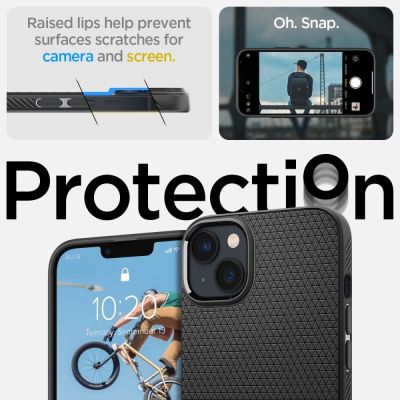 10. Spigen Liquid Air iPhone 14 Case - Matte Black