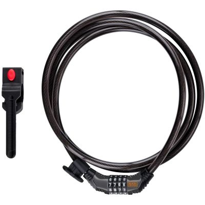 BICYCLE LOCK WITH CODE 10x900MM WITH BLACK+DECKER HOLDER
