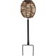 3. PROGARDEN BROWN RATTAN SOLAR BALL LAMP