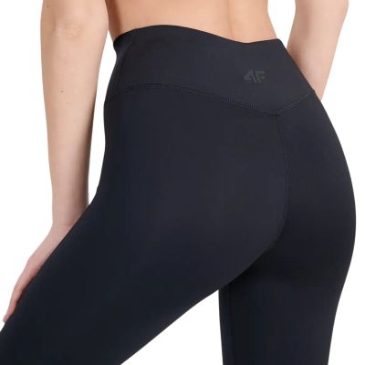 4. Women's leggings 4F FNK F458 deep black 4FWSS26TFTIF458 20S