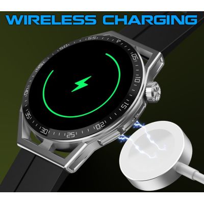 9. Rubicon RNCE88-2 Black Smartwatch - Black Silicone Strap + Black Bracelet