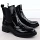 25. Women's black worker boots with socks Sabatina