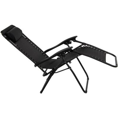 20. FOLDABLE GARDEN CHAIR MULTIFUNCTIONAL 175X52/65X107CM BLACK