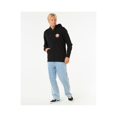 4. RIP CURL Wettie Passage Icon Zip Thru sweatshirt black