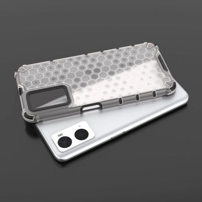 9. Honeycomb case armored cover with gel frame Oppo A76 / Oppo A36 / Realme 9i transparent