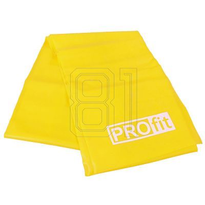 3. Fitness rubber PROFIT LONG LIGHT 200x15x0,35cm yellow DK 2227