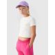 Girls' plain T-shirt 4F 4FJRSS24TTSHF2053-11S