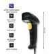 3. QOLTEC LASER BARCODE READER | 1D | USB | BLACK