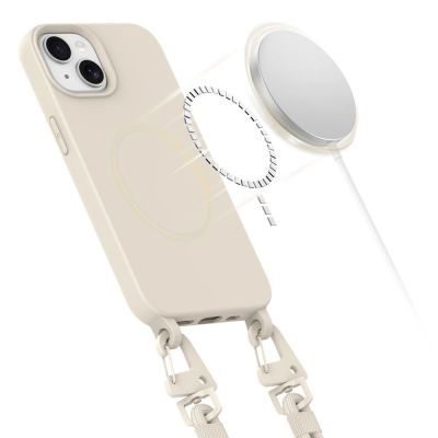 3. Tech-Protect MagNecklace MagSafe iPhone 15 Case - Beige
