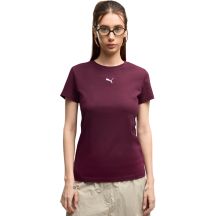 Puma Ess Centered Cat Logo Tee Women’s T-Shirt Burgundy 692916 24