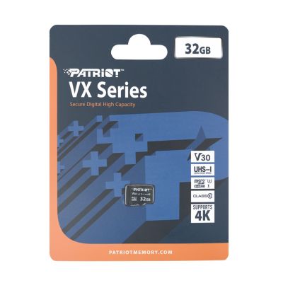 2. Patriot VX Micro SDXC 32GB 90/80 MB/s V30 U3 UHS-I