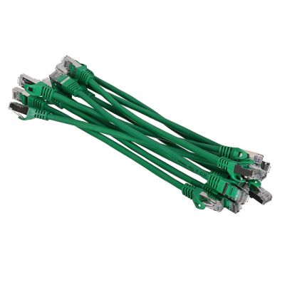 2. PATCHCORD CAT.6 FTP 0.25M GREEN FLUKE PASSED LANBERG 10-PACK