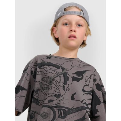 2. Boy's oversize T-shirt with print 4F 4FJRAW25TTSHM3063-90A