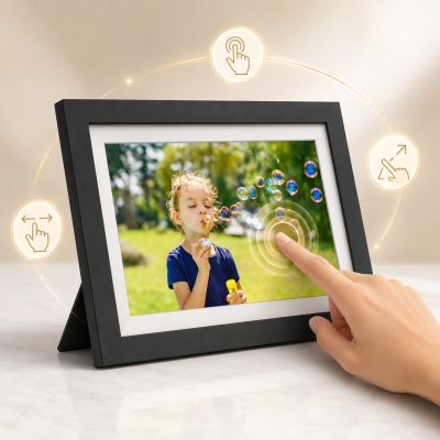 7. Wozinsky WRC-32 10.1" Digital Photo Frame with Frameo 32GB App - Black