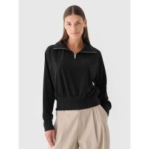 Women's velour sweatshirt without a hood, 4F 4FRAW24TSWSF2054-20S