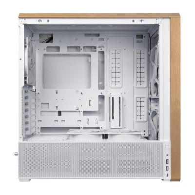 7. Lian Li Lancool 217 PC Case, Midi-Tower, ATX, Tempered Glass - White