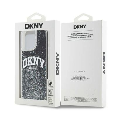 8. DKNY Liquid Glitter Big Logo Case for iPhone 15 Pro Max - Black