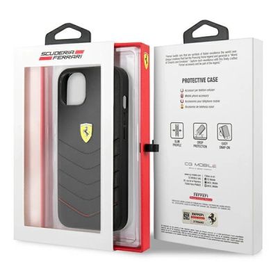 8. Ferrari FEHCP13SRQUK iPhone 13 mini 5.4" black/black hardcase Off Track Quilted