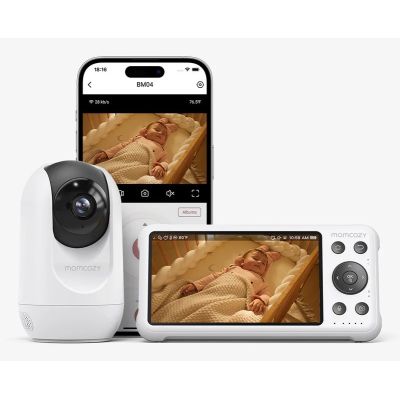 Momcozy BM016-WH12BA-A White Electronic Baby Monitor