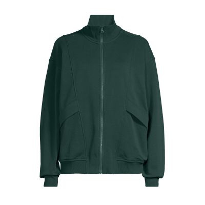 CASALL Comfy Full Zip Sweater, green