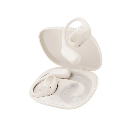 2. OWS Baseus Eli 2i Fit Headphones with Ear Hooks - White