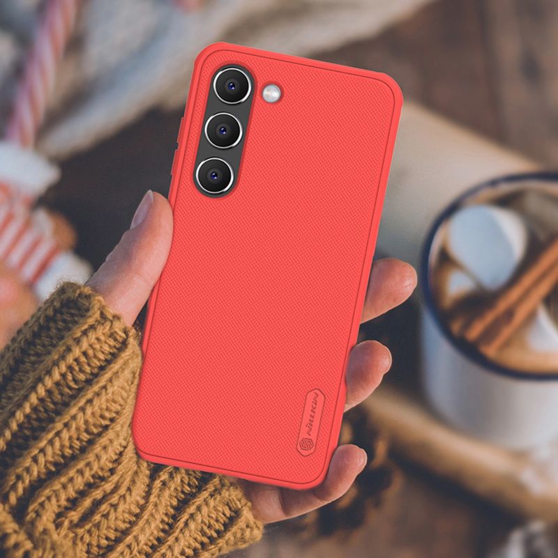 17. Nillkin Super Frosted Shield Pro case for Samsung Galaxy S23+ armored cover + phone stand red