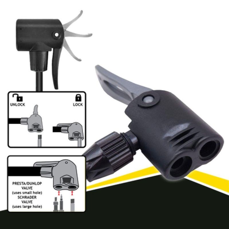 9. DUNLOP WORKSHOP BICYCLE PUMP 230PSI (16BAR) WITH MANOMETER YELLOW
