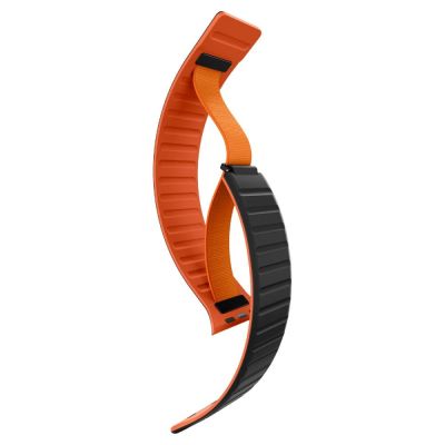 5. Spigen Athlex Air M Strap for Apple Watch 44/45/46/49 mm - Black and Orange