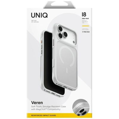 7. Uniq Veren Magclick Charging Case for iPhone 18 Pro Max / 17 Pro Max - White
