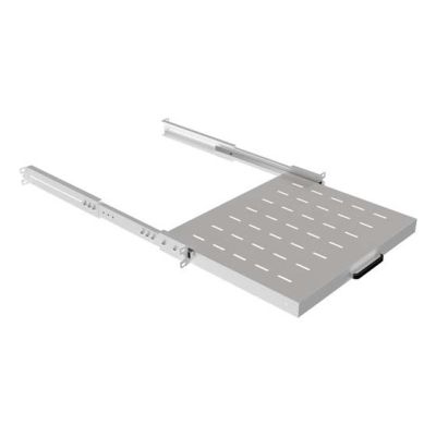 6. LANBERG SLIDE-OUT SHELF FOR 19" RACK CABINETS 350MM GRAY (1U/445X350MM LOAD CAPACITY UP TO 35KG, 4-POINT MOUNTING)