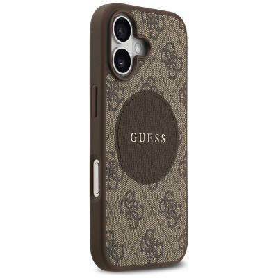 4. Guess 4G Circle Classic Logo MagSafe case for iPhone 17 - brown