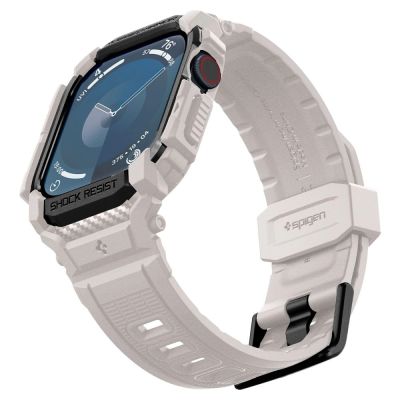6. Spigen Rugged Armor ”Pro” Strap for Apple Watch 10 (46MM) - Beige