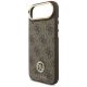 6. Guess 4G Strass Logo & Big Strap Metal Buttons MagSafe Case for iPhone Air - Brown