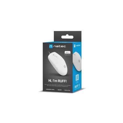 9. NATEC RUFF 2 MOUSE 1000DPI WHITE NMY-1988