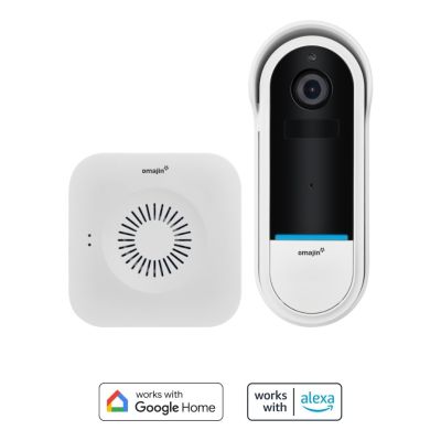 Wireless video intercom OMAJIN OVD-01-EU White, Black