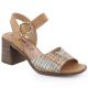 4. Women’s Beige Woven Block-Heel Sandals M.Daszyński MR24125-4