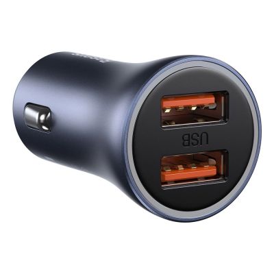 2. Baseus Golden Contactor Pro fast car charger 2x USB 40 W Quick Charge SCP FCP AFC + USB cable - USB Type C gray (TZCCJD-A0G)