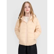 Girls' down jacket with synthetic filling 4F 4FJRAW25TDJAF0816-83S