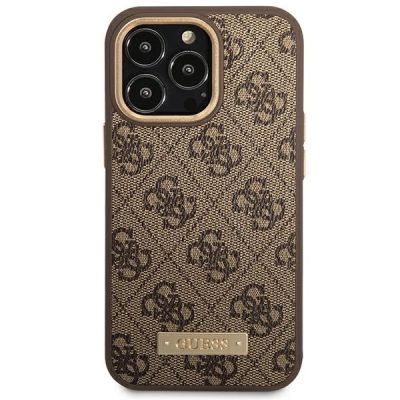 3. Guess GUHMP14LU4GPRW iPhone 14 Pro 6.1 "brown / brown hard case 4G Logo Plate MagSafe
