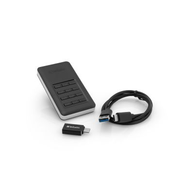 3. Verbatim Store'n'Go 256GB USB Type-C 3.2 Gen 1 (3.1 Gen 1) Black, Silver
