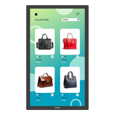 2. Philips 3000 series 32BDL3751T/00 signage display Interactive flat panel 80 cm (31.5") LCD Wi-Fi 350 cd/m2 Full HD Black Touchscreen Embedded processor Android 24/7
