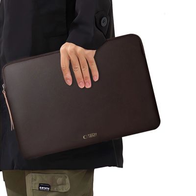 15. Tech-Protect Fleece Laptop Bag 13-14" - Brown